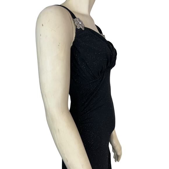 Vintage 90s Y2K Dress Vamp Trashy Slinky Stretch Disco Style S Small Vixen - Picture 9 of 14
